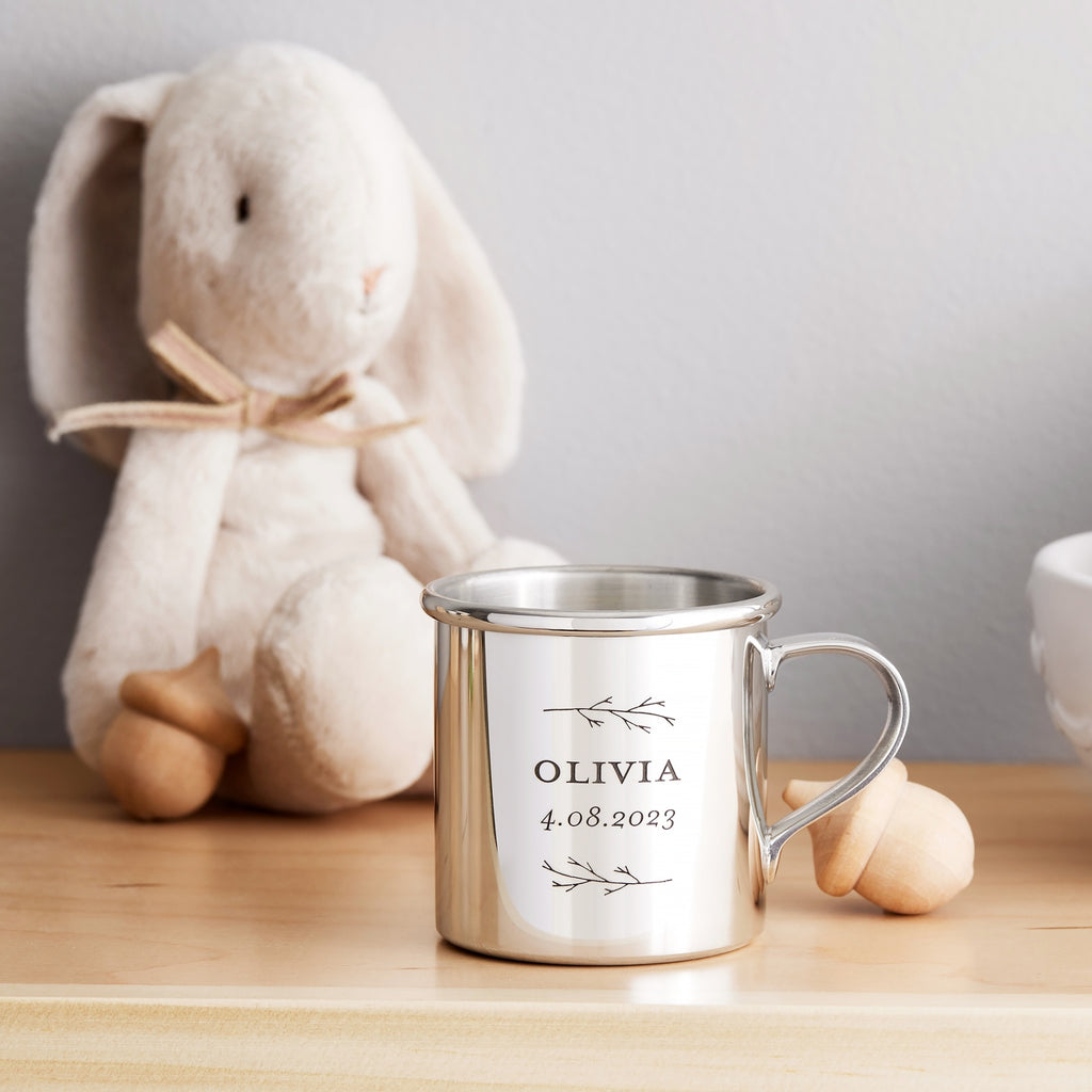 Personalized Heirloom Baby Cup - Botanic