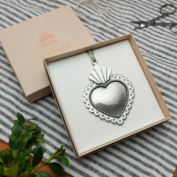 Sacred Heart Holiday Ornament