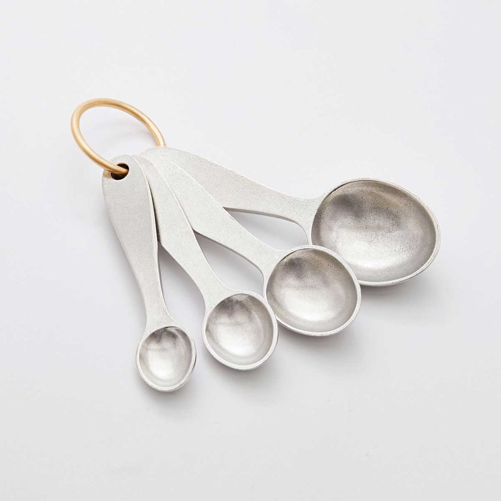 Pewter Measuring Spoons Beehive Handmade