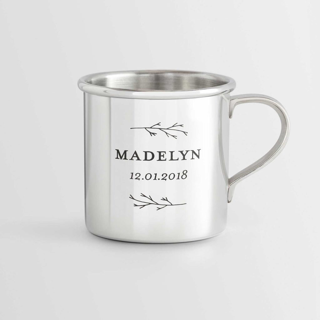 Personalized Heirloom Baby Cup - Botanic