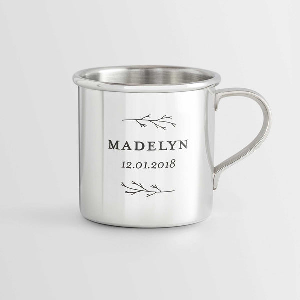Personalized Heirloom Baby Cup - Botanic