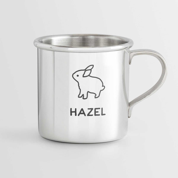 Personalized Heirloom Baby Cup - Bunny