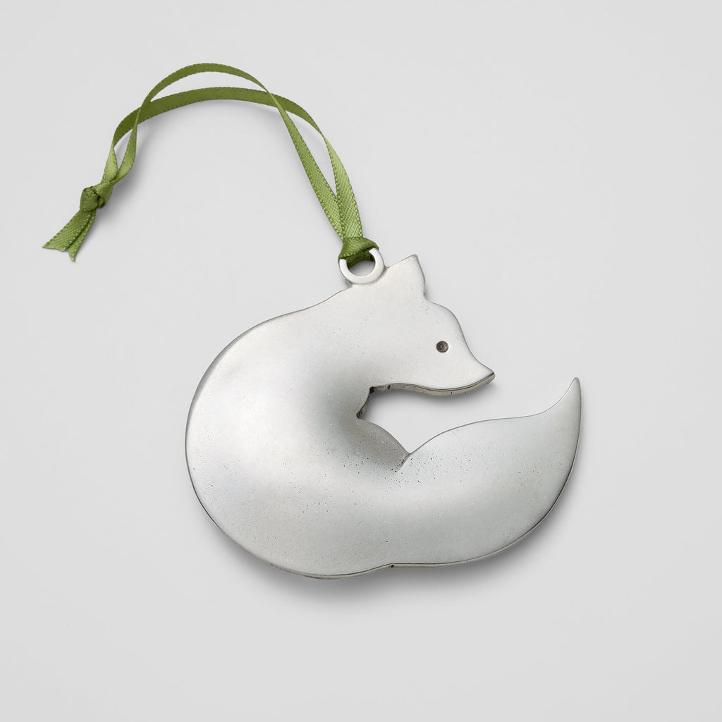 pewter fox ornament