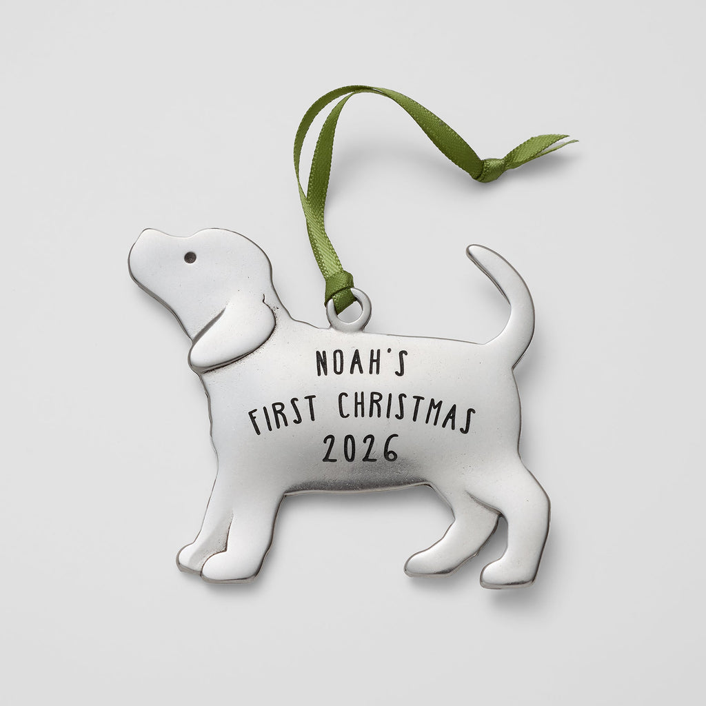 first christmas puppy ornament