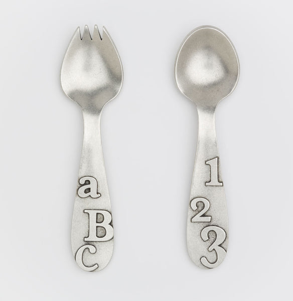 pewter baby spoons heirloom baby gift