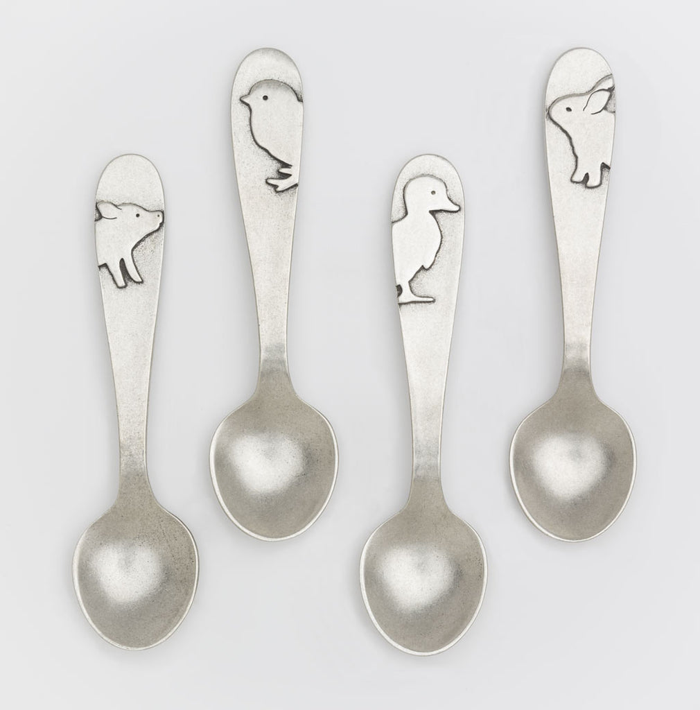 Busy Baby Eating Utensils - Pewter