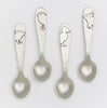 baby spoons pewter pig, chick, bunny, duck