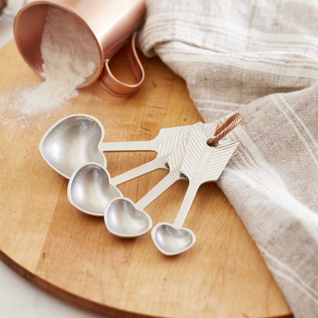 Heart Measuring Spoons Beehive Handmade