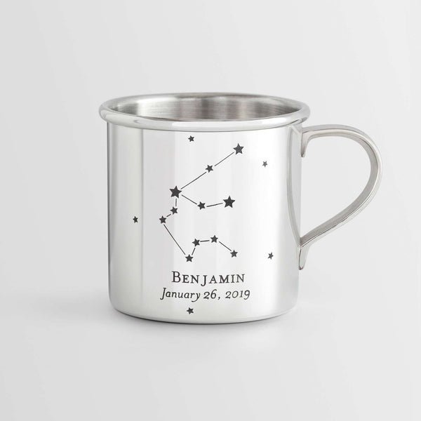 Personalized Heirloom Baby Cup - Constellations Beehive Handmade