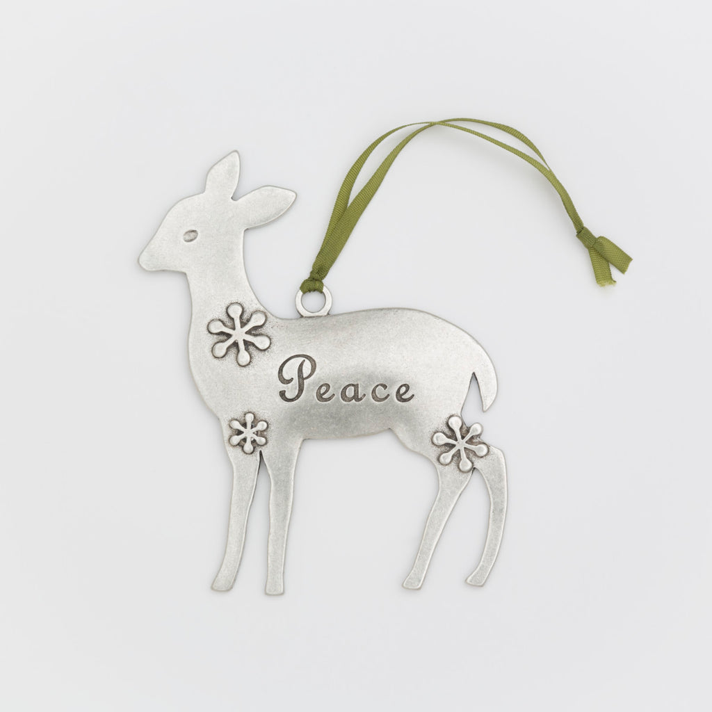 Peace Deer Ornament Beehive Handmade