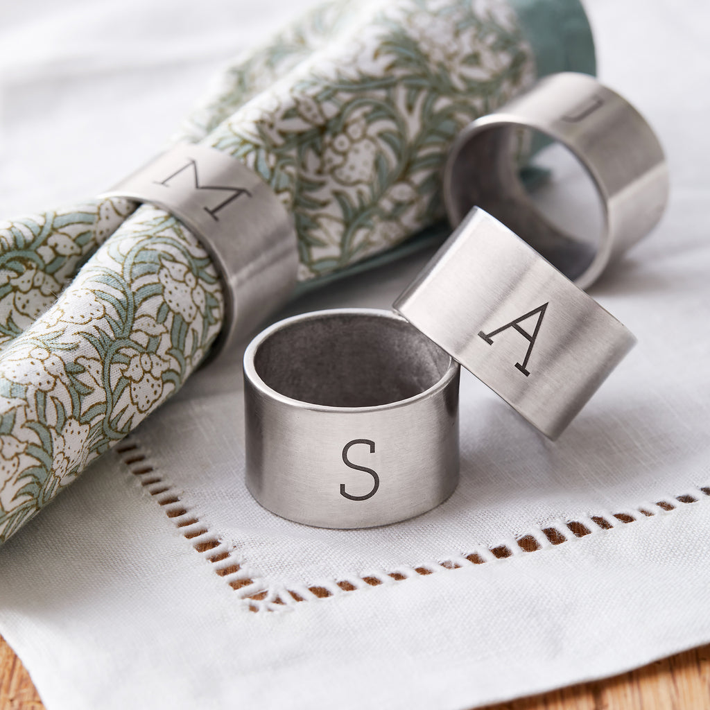 Monogrammed Pewter Napkin Ring  Handcrafted Simplicity – Beehive Handmade
