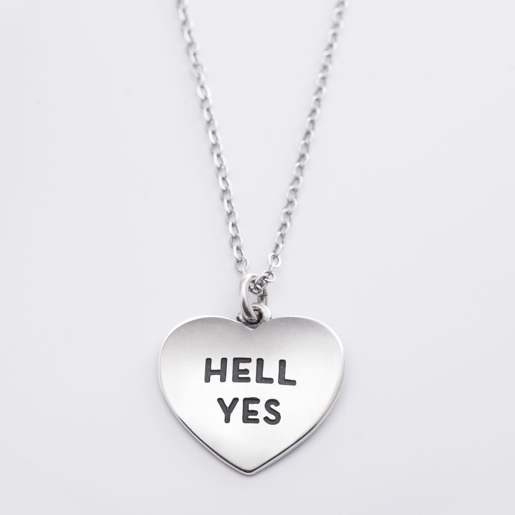 Heart Necklace - Hell Yes Beehive Handmade